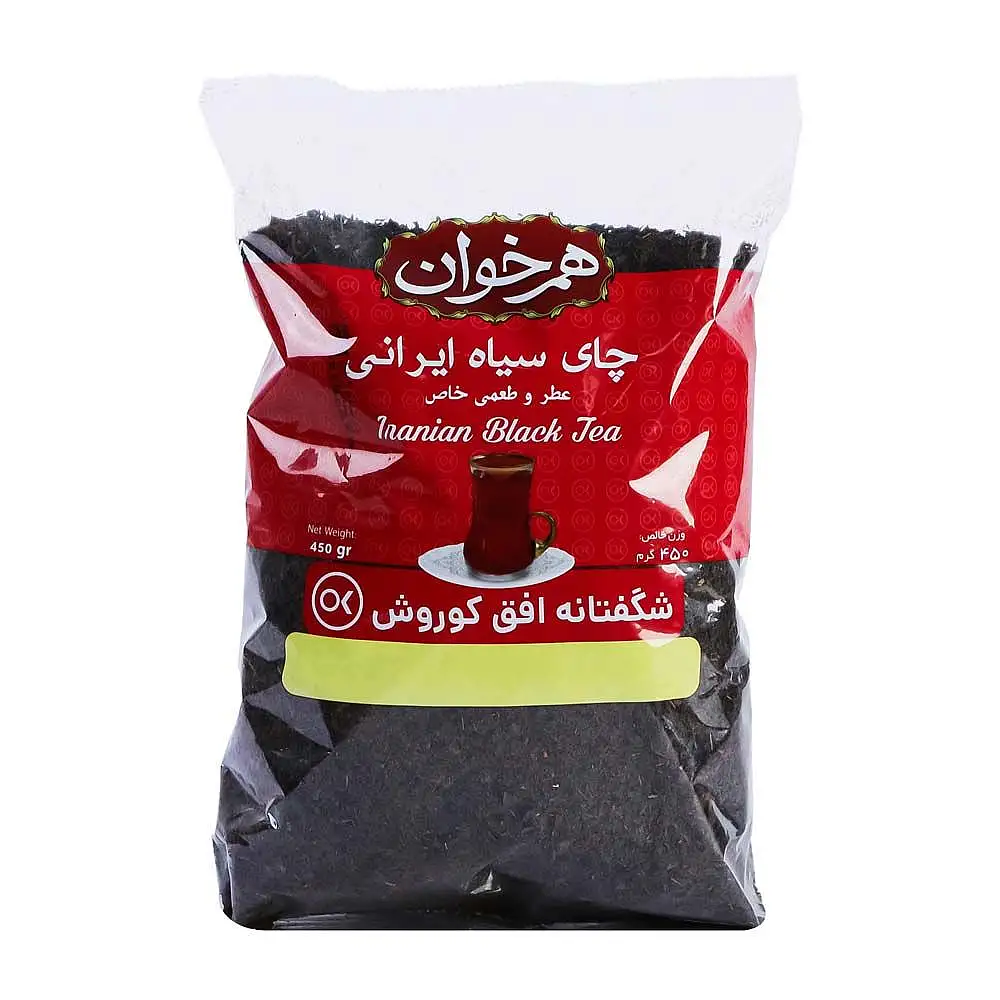 پک چای سیاه ايرانی شکسته هم خوان 450 گرمی بسته 4 عددی